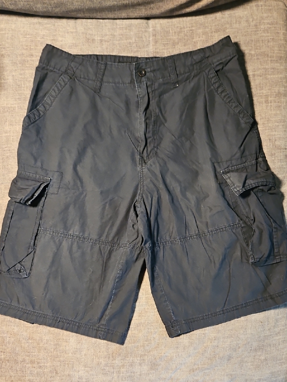 Beverly Hills Polo Club Men's Black Flat Front Cargo Shorts